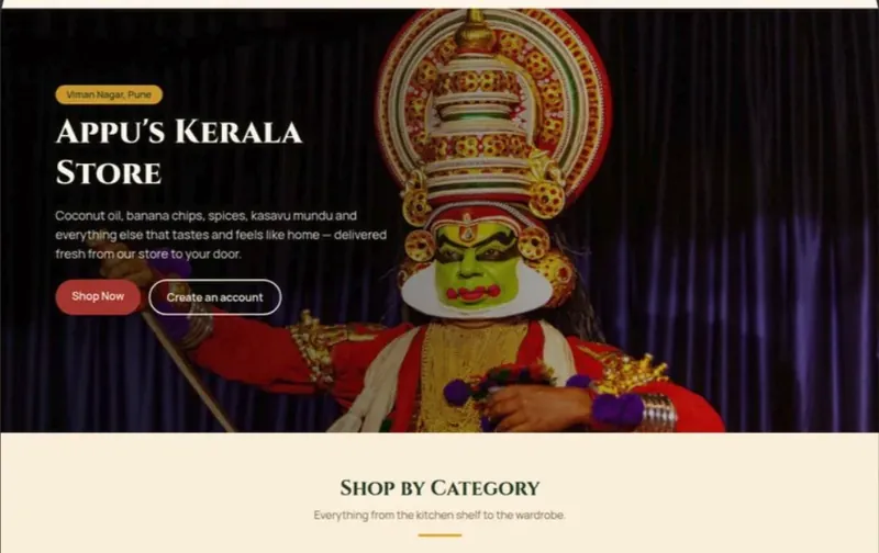 Appu’s Kerala Store website